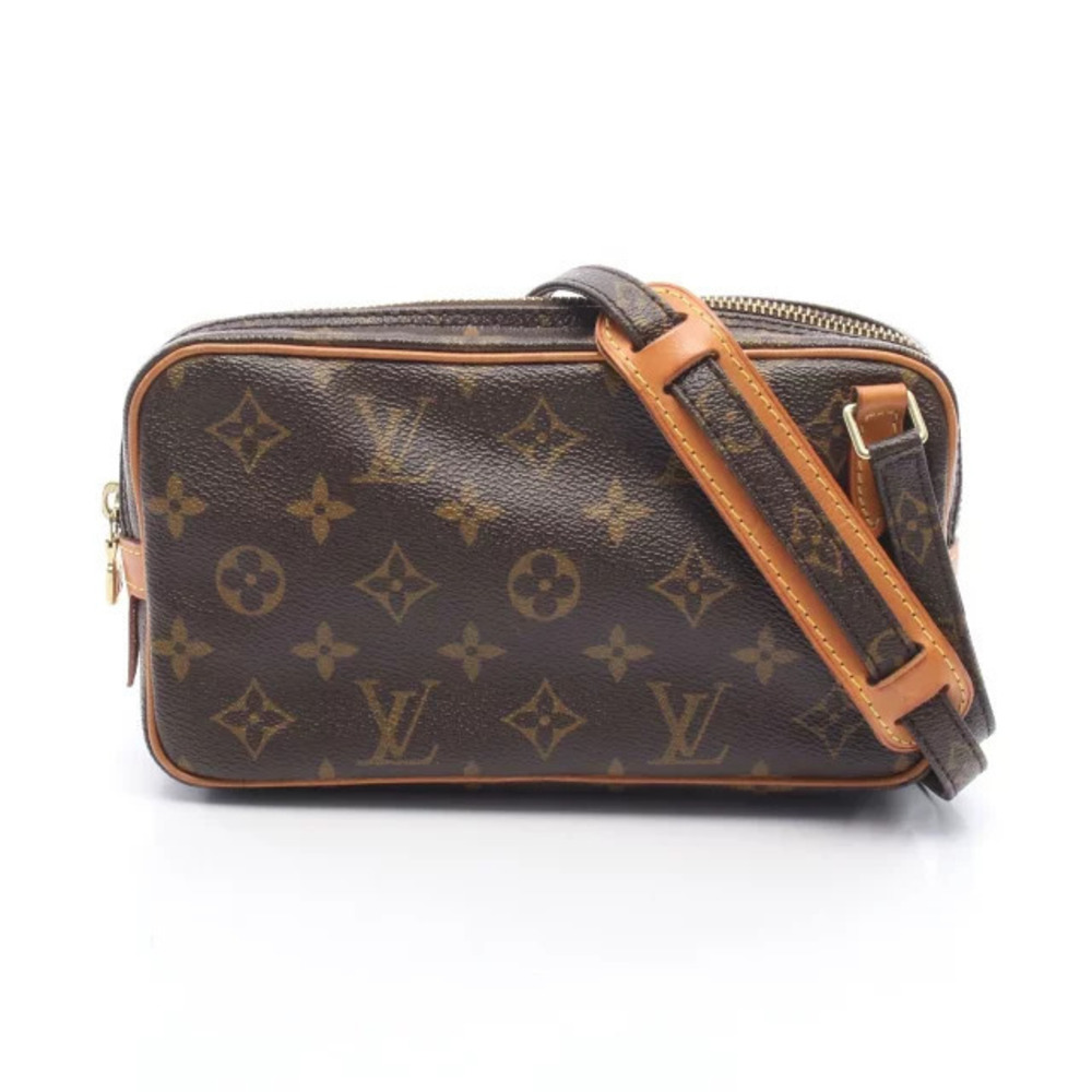 Louis Vuitton Marly Bandouliere Monogram Shoulder Bag Canvas Leather Brown